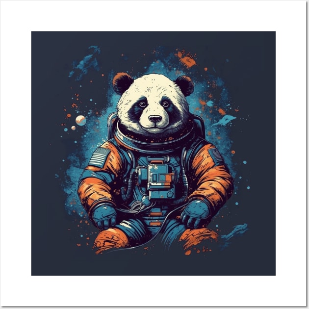 Astronaut Panda Wall Art by WahomeV